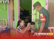 Babinsa Mlawang Lakukan Pendampingan Kegiatan Imunisasi di Posyandu Alpukat 