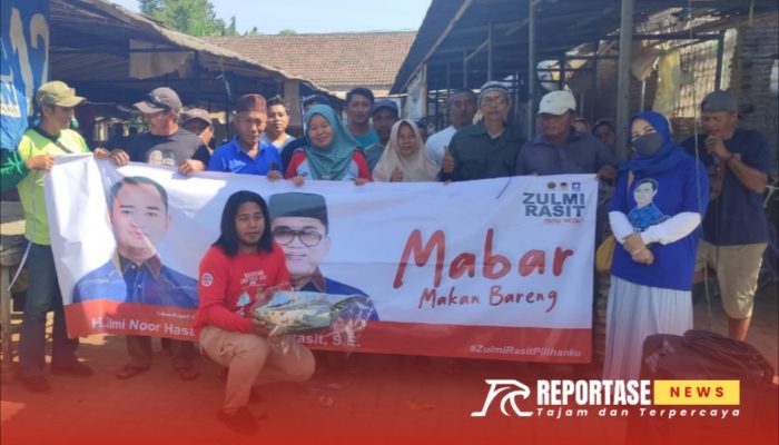 Berbagi Jum’at Berkah, Calon Bupati Zulmi-Rasit MABAR di Pasar Kojuk Kraksaan Wetan