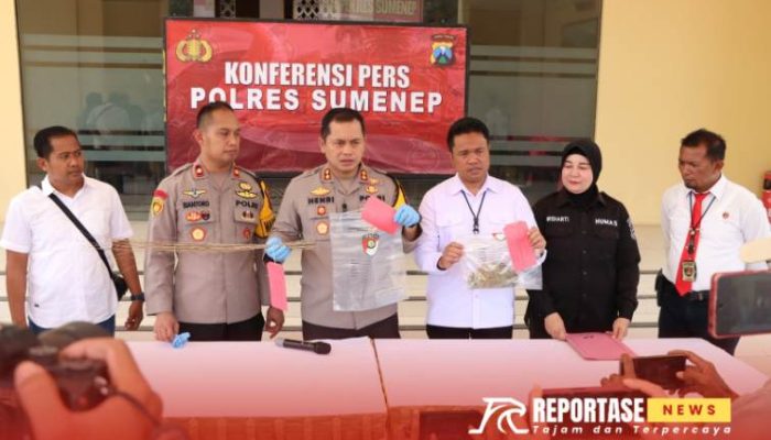 Kapolres Lakukan Konferensi Pers Ledakan Dahsyat di Sumenep