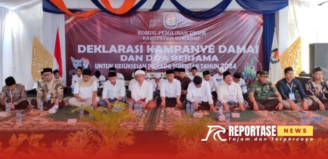 Komisi Pemilihan Umum (KPU) Kabupaten Sumenep menggelar deklarasi kampanye damai serta doa bersama