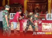 Personel Koramil 0825/01 Banyuwangi Gelar Karya Bakti Sarana Tempat Ibadah 