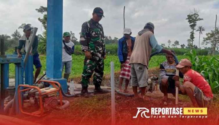 Tingkatkan Produktivitas Pertanian di Tekung, Pendampingan TNI dalam Pembuatan Sumur Bor Resapan