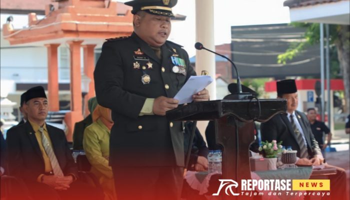 Upacara HUT ke-79 TNI, Dandim Lumajang Bacakan Amanat Panglima TNI
