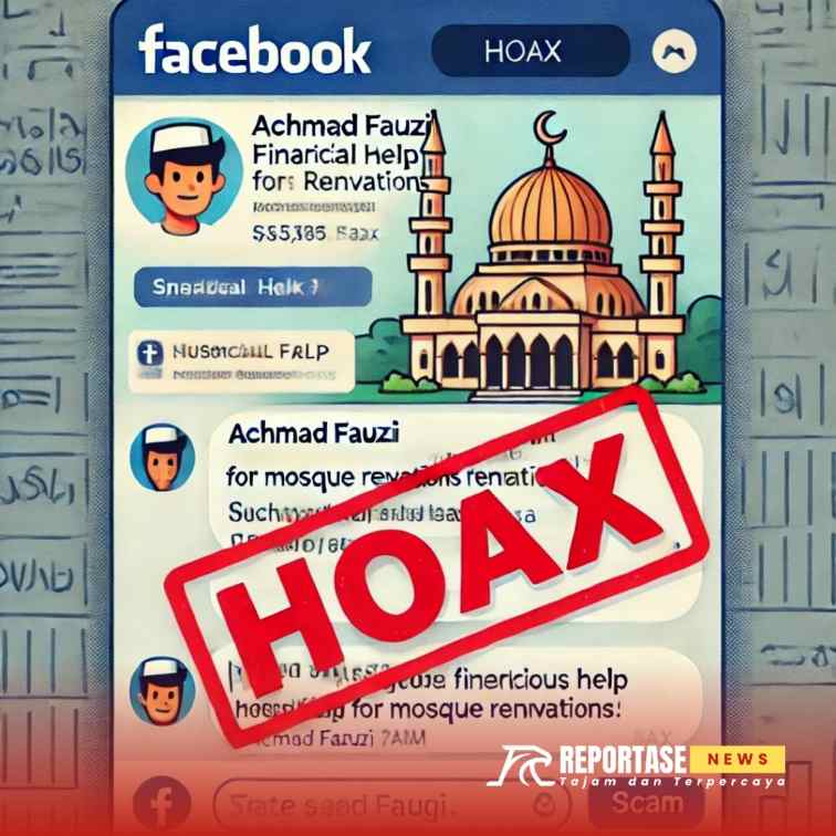 Akun Facebook (FB) yang mengaku menerima pesan dari akun FB yang menggunakan nama Achmad Fauzi.