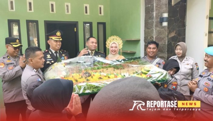 HUT TNI ke-79, Polres Sumenep Berikan Kejutan Tumpeng Besar untuk Dandim 0827