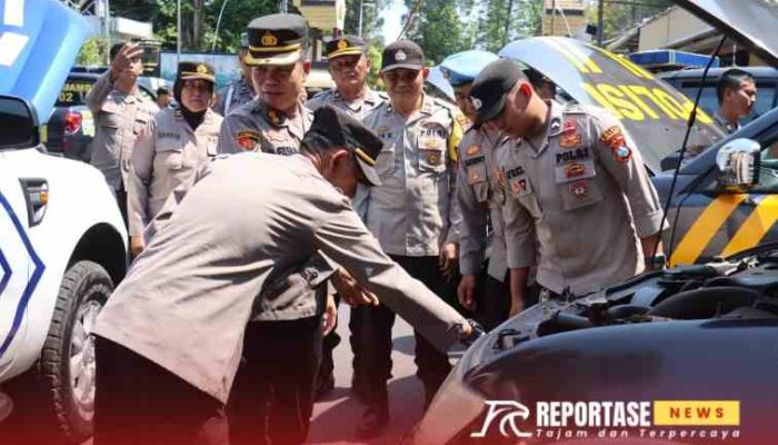Pastikan Kesiapan Pengamanan Pilkada 2024,Tim Logistik Polda Jatim Cek Ranmor Dinas Polres Lumajang