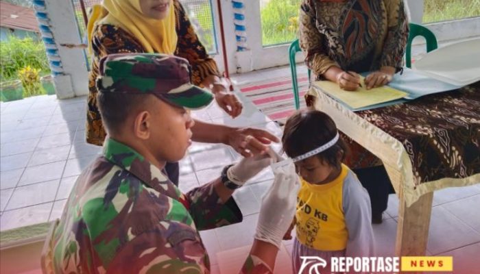 Sinergi Babinsa dan Tenaga Kesehatan dalam Pemberian Imunisasi Polio di Gucialit