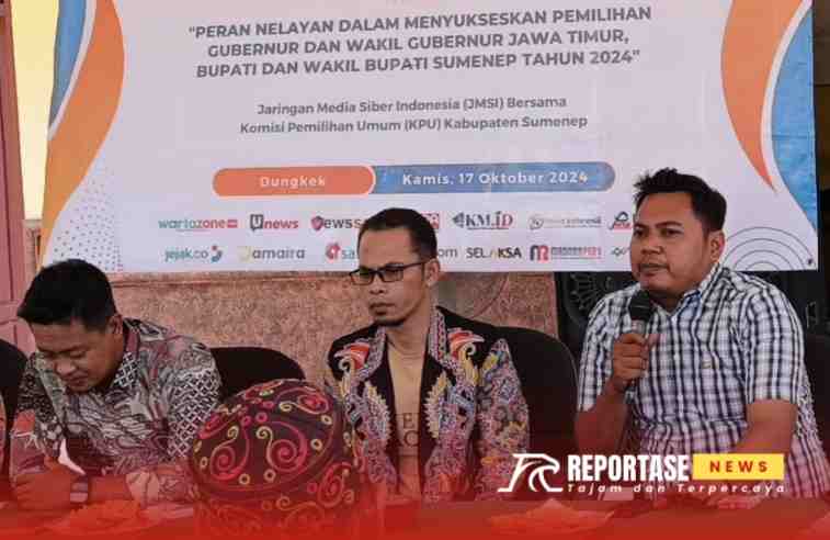 JMSI Sumenep bersama Komisi Pemilihan Umum (KPU) setempat saat menggelar sosialisasi bagi masyarakat pesisir