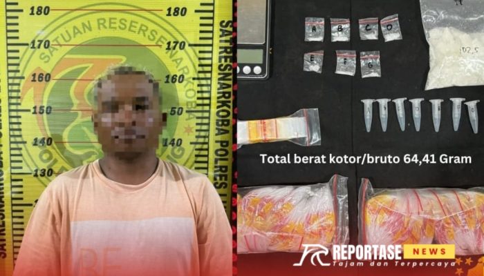 Tangkap Pengedar Sabu, Polres Lumajang Sita Barang Bukti 64,41 Gram