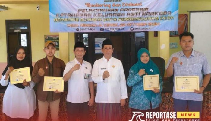 Monitoring Program Anti Narkoba, Camat Bluto Beri Penghargaan P4GN