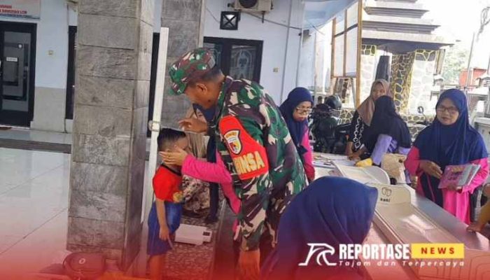 Tingkatkan Kesadaran Warga, Babinsa Dawuhan Lor Monitoring Posyandu di Dusun Krajan 