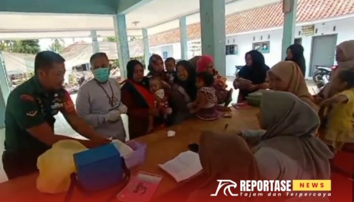 Dukung Kesehatan Balita, Babinsa Tunjung Dampingi Bidan Desa Monitoring Posyandu Mawar