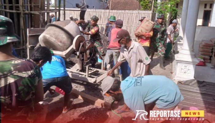 Semangat Kebersamaan: Babinsa Kedungrejo Ambil Bagian dalam Karya Bakti Pembangunan Musala 