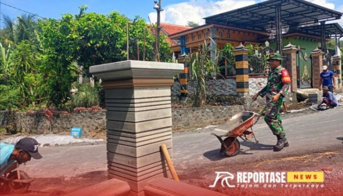 Gotong Royong Babinsa Kaliuling dan Warga: Pengecoran Jalan untuk Akses Lebih Baik
