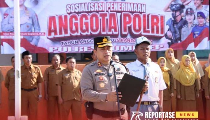 Kapolres Sumenep Sosialisasikan Rekrutmen Polri 2025 di SMKN 1 Kalianget