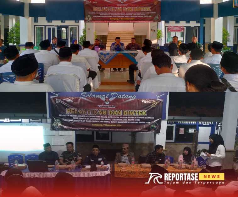 Foto: Panitia Pemungutan Suara (PPS) Kelurahan Dalpenang dan Rongtengah saat menggelar pelantikan KPPS, @by_reportasenews.net