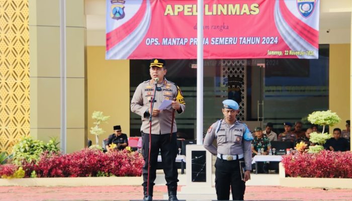 Polres Sumenep Gelar Apel Linmas Operasi Mantap Praja Semeru 2024