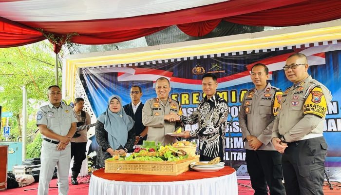 Kapolres Blitar Resmikan Taman Lalu Lintas di Warung Bambu Barokah Gandusari Kabupaten Blitar