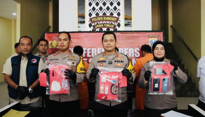 Polres Sumenep Ungkap Kasus Narkoba dan Amankan Tiga Warga Dasuk Dengan BB 32,24 Gram