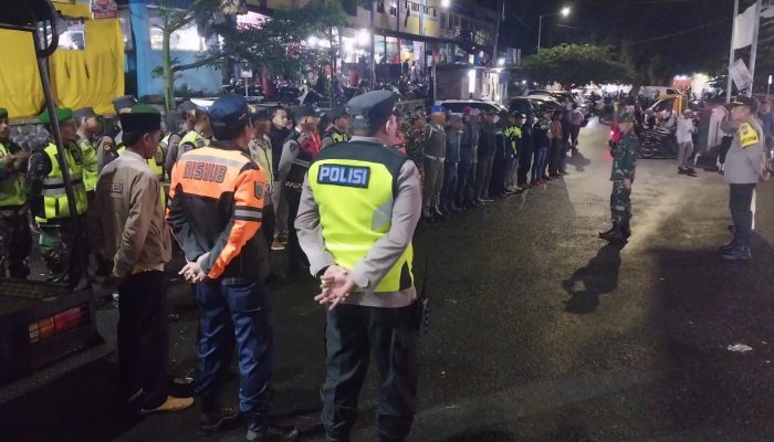 Danramil 0818/22 Tumpang Bersama Muspika Tumpang Gelar Apel Kesiapan Pengamanan Malam Takbir