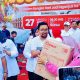 Masih Semarak, Warga Nganjuk Antusias Serbu Tumpeng Massal Peringatan Hari Jadi ke-1088