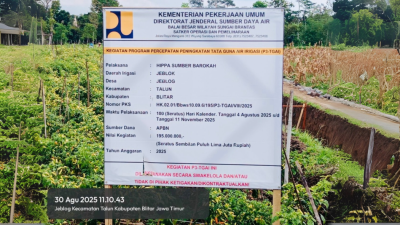 Proyek Irigasi P3-TGAI di Desa Jeblog Tunjukkan Kemajuan Signifikan, Kades Arba’ Hidayatullah Turun Langsung Pantau Pengerjaan