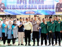 Sinergi Buruh dan Polri, Kapolres Sumenep Kobarkan Semangat Persatuan di Apel Akbar Kebangsaan