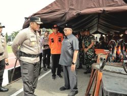 Hadapi Musim Ekstrem, Kapolres Blitar Pimpin Apel Kesiapsiagaan Tanggap Darurat Bencana