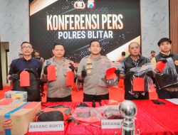 Polres Blitar Ungkap 12 Kasus Kriminal, Amankan 12 Tersangka Selama Operasi Sikat Semeru 2025