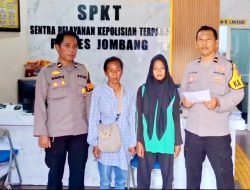 Laporan Kehilangan Ditindaklanjuti Kilat, Polres Jombang Temukan Remaja dalam Kondisi Selamat