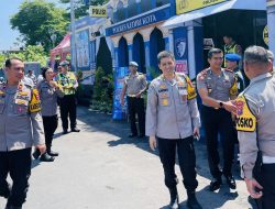 Tim Wasops Polda Jatim Cek Posyan Alun-Alun Kediri Jelang Arus Mudik