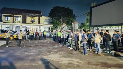Patroli Malam, Polisi Kediri Cek Pospam dan Posyan Lebaran